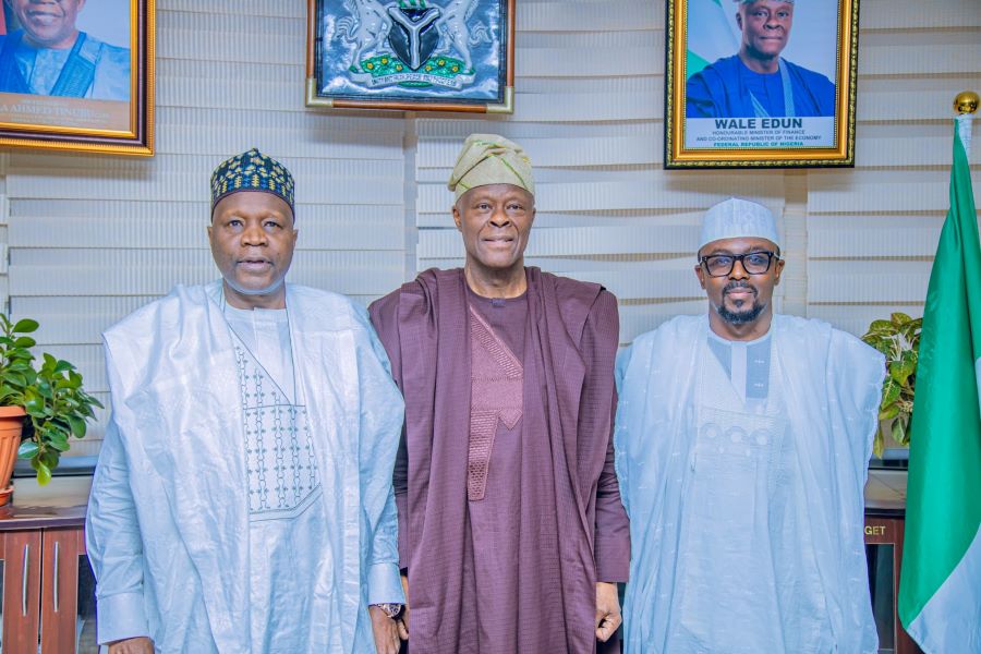 Gombe Governor, Inuwa Yahaya Visits Finance Minister, Wale Edun 1 Gombe Edun 2